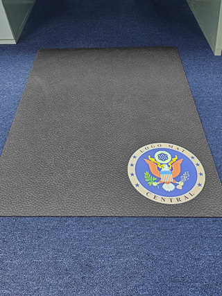 Desk Chair Logo Mats SuperComfort Impressions Customized Logo Floormat