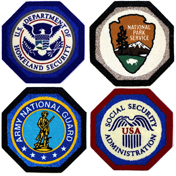 Custom Made Logo Coaster Trivets - US Government Custom Made Logo Coaster Trivets - US Government