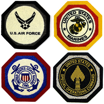 Custom Made Logo Coaster Trivets - US Military Custom Made Logo Coaster Trivets - US Military