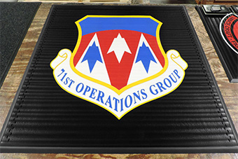 High Definition Super Vinyl Logo Mat - Passenger Terminal Ramstein AFB Germany High Definition Super Vinyl Logo Mat - US Air Force 71st Operations Group