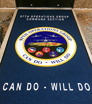 ToughTop Photo Inset Custom Logo Mat - 97th Operations Group Command ToughTop Photo Inset Custom Logo Mat - 97th Operations Group Command