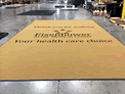 Custom Made Faux Coir Logo Mat US Army Eisenhower Army Medical Center of Fort Gordon Georgia