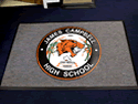 Custom Made Graphics Inset Logo Mat James Campbell Elementary School of Detroit Michigan