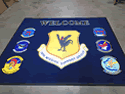 Custom Made Graphics Inset Logo Mat US Air Force 18th Mission Support Group of Pope Airfield North Carolina