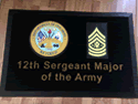 Custom Made Graphics Inset Logo Mat US Army 12th Sergeant Major Of The United States Army of Maryland 01