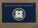 Custom Made Graphics Inset Logo Mat US Coast Guard Activities Far East of Yakota, Japan