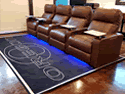 Custom Made Logo Rug Residential Home of Burlin Game California 01