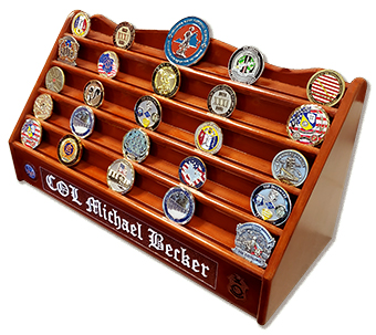 Wooden Challenge Coin Holder Product Image Tabletop Wooden Challenge Coin Holder Product Image