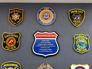 Custom Made Mahogany Wood Logo Plaques - Hudson County NJ Prosecutors Office Custom Made Mahogany Wood Logo Plaques - Hudson County NJ Prosecutors Office